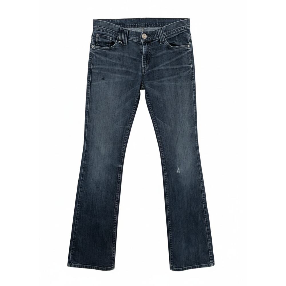 ​VINTAGE Armani Exchange AX Distressed Bootcut Jeans - Made in USA - Y2K Indie 4